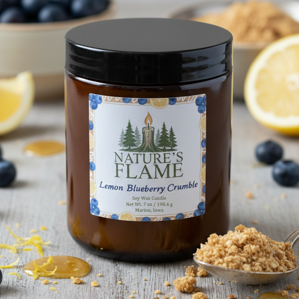 Lemon Blueberry Crumble 7 oz. Soy Wax Candle