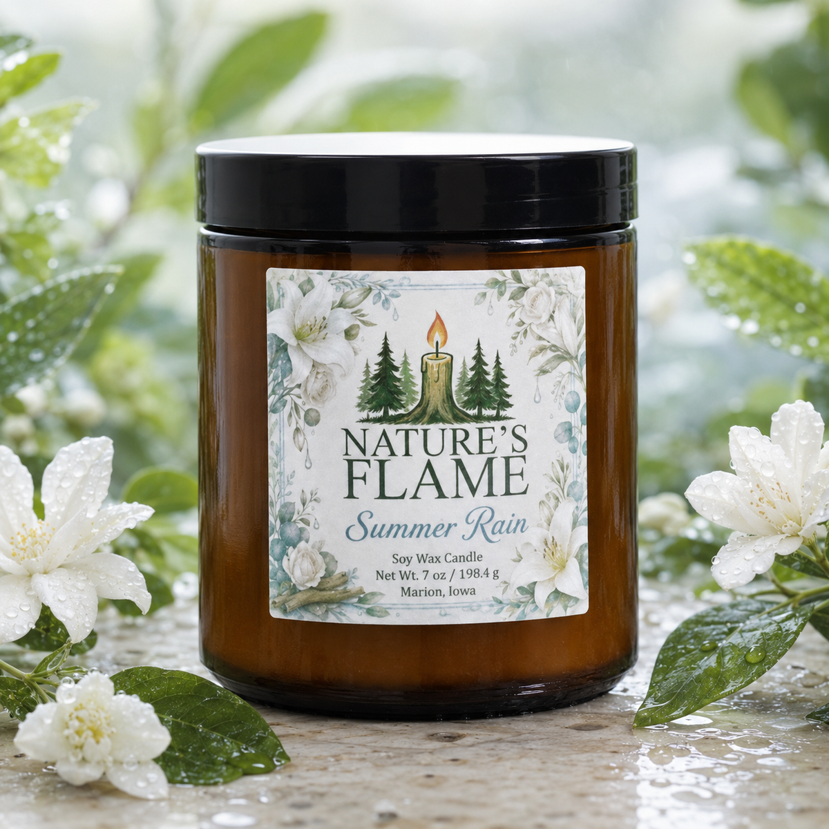 Summer Rain 7 oz. Soy Wax Candle