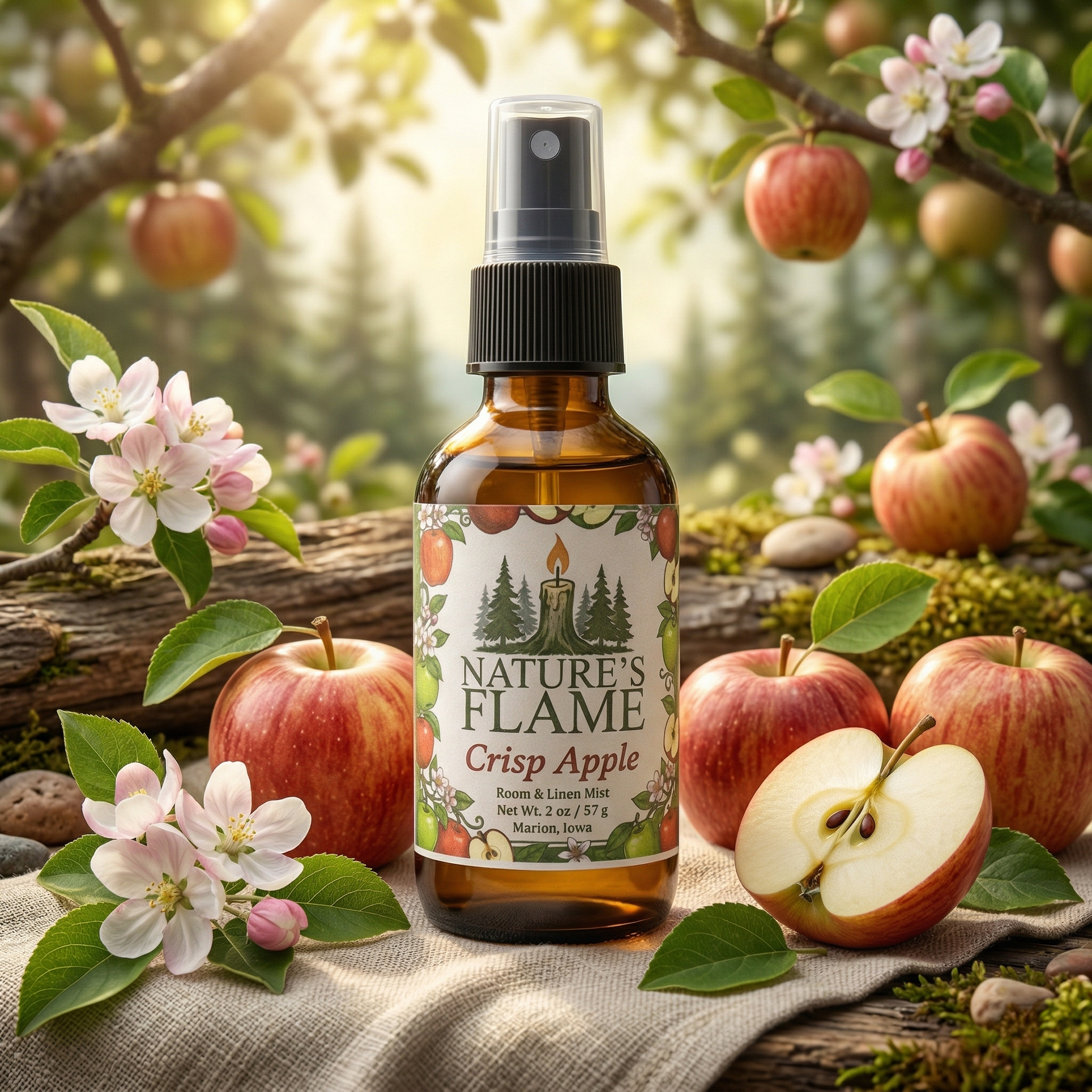 Crisp Apple 2 oz. Room & Linen Mist - Nature's Flame