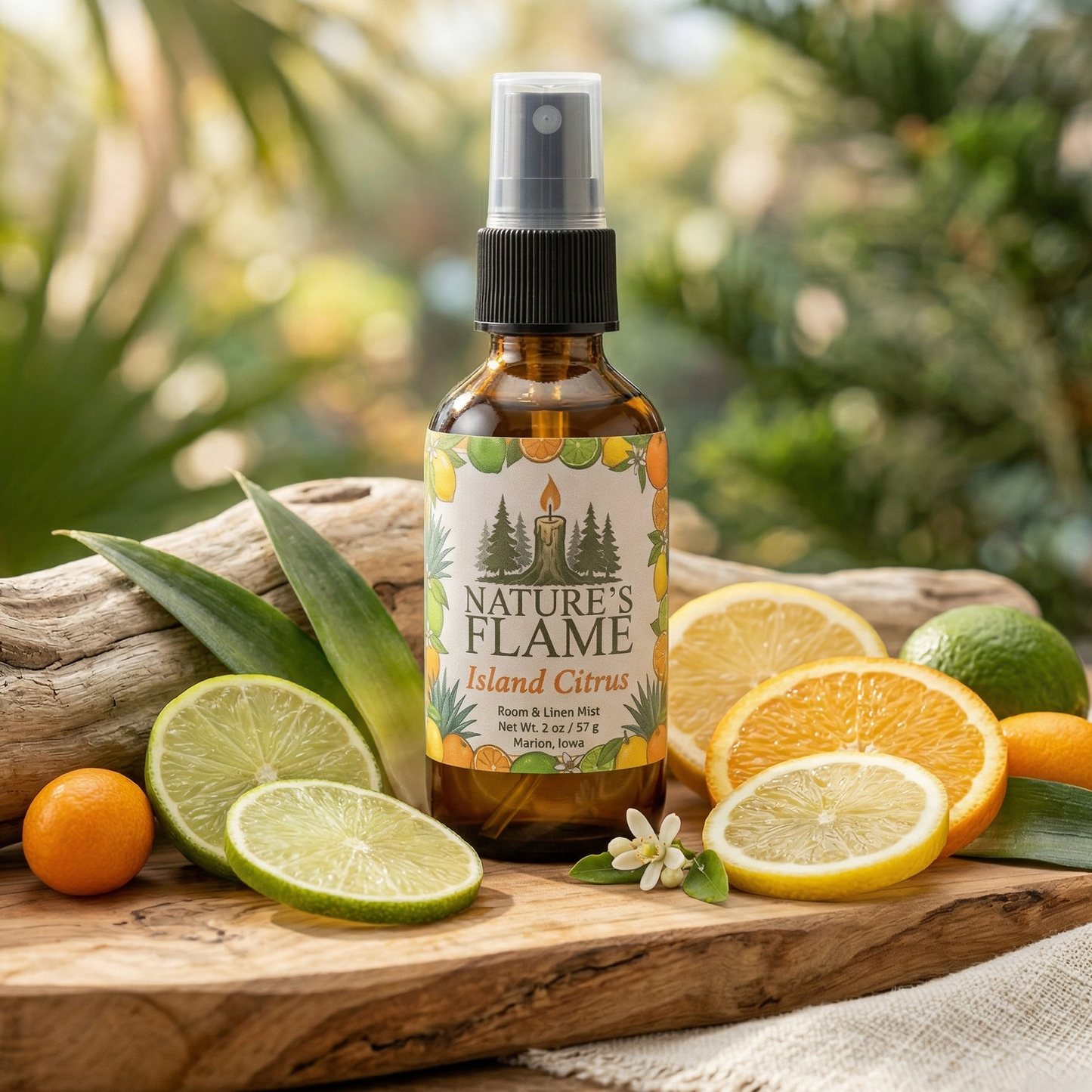 Island Citrus 2 oz. Room & Linen Mist - Nature's Flame