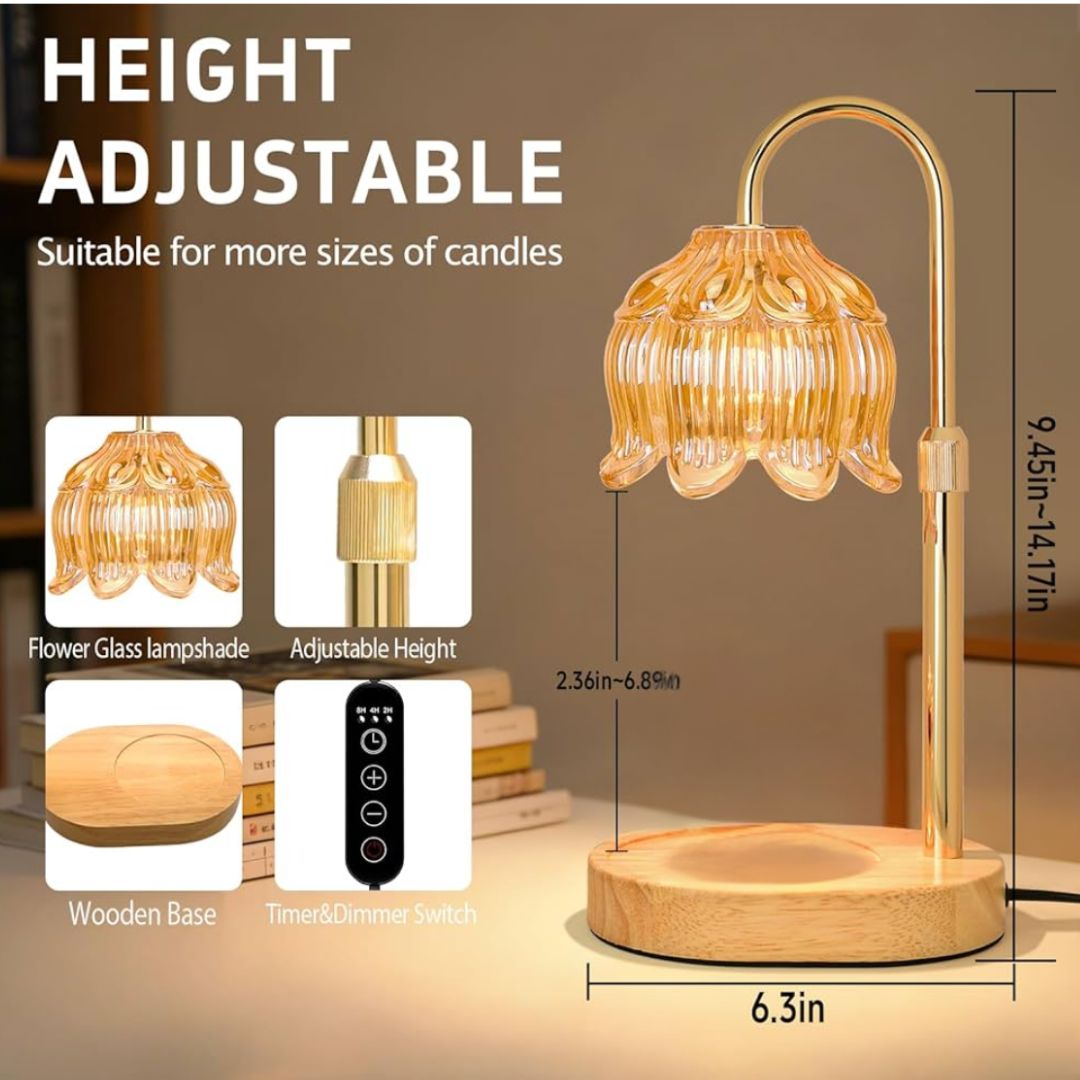 Candle Lamp Warmer with Timer | Adjustable & Dimmable (2 Styles) - Nature's Flame