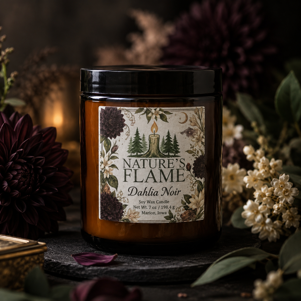 Dahlia Noir 7 oz. Soy Wax Candle