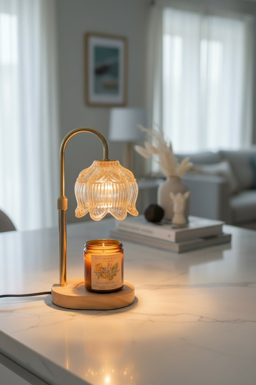 Candle Lamp Warmer with Timer | Adjustable & Dimmable (2 Styles) - Nature's Flame
